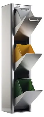 Immagine prodotto di DON HIERRO - CUBEK - Cestino per rifiuti / cestino per rifiuti Sistema di separazione dei rifiuti 60L - 3x20L. Realizzato in acciaio inox