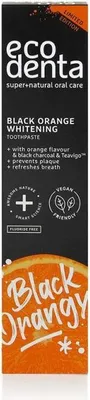 Produktbild von Ecodenta Black Whitening Zahnpasta mit Orange, fluoridfrei, 100 ml