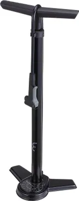 Produktbild von Famanu Luftpumpe für Fahrräder - Stehpumpe mit Manometer - DualHead 3.0 - Schwarz