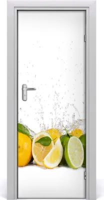 Produktbild von Tulup Türaufkleber 75x205 cm Dekorative Aufkleber Selbstklebend Wasserdichte Tapete Abnehmbar Schlafzimmer Wohnzimmer Wohnkultur - Zitrusgewächs
