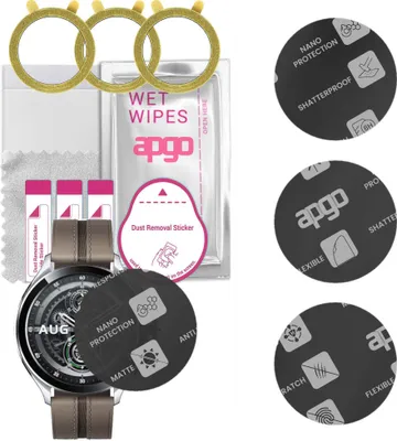 Produktbild von apgo 3 Stück Schutzglas, Matt, kompatibel mit Xiaomi Watch 2 Pro LTE Smartwatch, Hybrid 8H, Ersatz für Hartglas, Displayschutzglas, Bildschirmschutz, Displayschutz, kratzfest