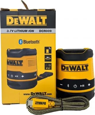 Obrázek produktu pro DeWalt DCR009-XJ Baterie Bluetooth reproduktoru 3,7 V 5 W USB typ C IP67