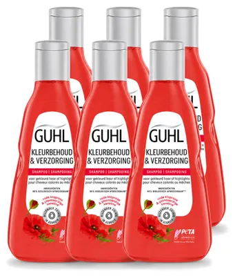 Produktbild von 6 x Guhl Farbschutz & Pflege Shampoo - 250 ml - Vorteilspackung - 6 Stücke