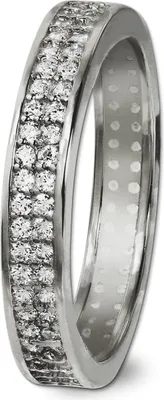 Image de GoldDream Bague Zirconia 333 or blanc Gr. 56 argent, blanc Femme Bijoux GDR514J56