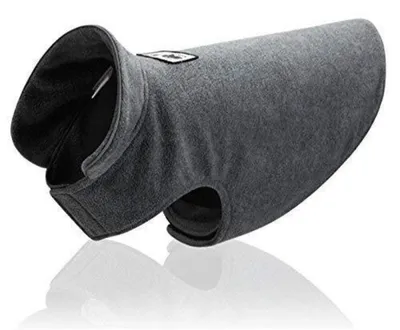 Image de Manteau d'hiver pour chien, en polaire, couleur gris, taille L