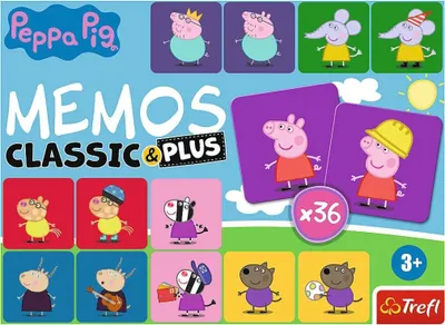 Produktbild von Peppa Pig Memos Classic & Plus, Brettspiel-Erweiterung, Speicher, 3 Jahr(e)