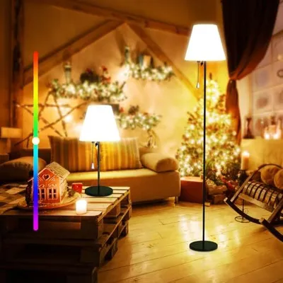 Produktbild von LIXADA Solar Stehlampe Außenlampensensor im Freien, dimmbare warme weiße RGB -Batterie, IP65 wasserdicht, USB wiederaufladbare LED -Leuchten Innenleuc