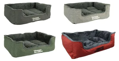 Produktbild von Pet-Joy Products  Doggy Snuggle Hundebett, Farbe:dunkelgrün, Größe:L