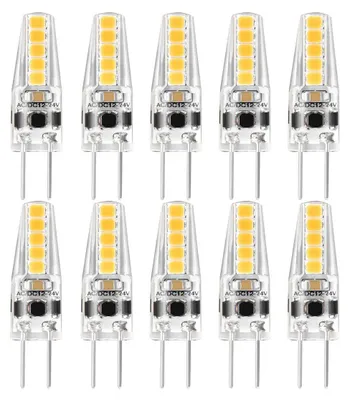 Produktbild von 10 x LED Leuchtmittel Stiftsockel G4 SMD 2W fast 20W 210lm warmweiß 3000K