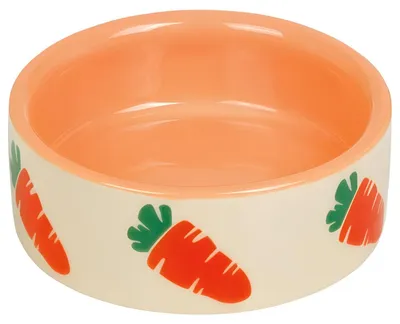 Immagine prodotto di Ciotola in Vetroceramica per roditori "CARROT" Ø7,5 x 2,5 cm beige/arancio