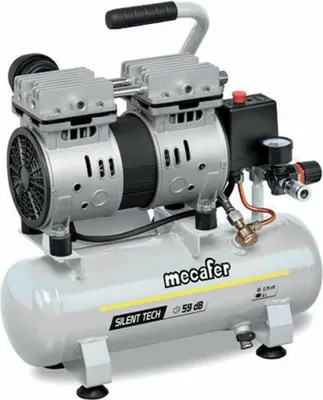 Produktbild von Luftkompressor MECAFER 425523 horizontal Leise 8 bar 24 L