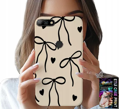 Produktbild von Fall Für Huawei Y7 2018 - Beige Schleife Band Mode-Designs