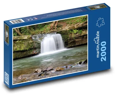 Zdjęcie produktu dla Puzzle 2000 Kryształowy Wodospad w Naturze - martinpuzzle