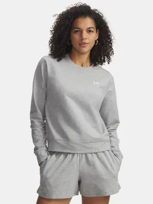 Immagine prodotto di Felpa sportiva da donna in spugna Under Armour con scollo rotondo, taglia XL