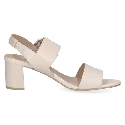 Obrázok produktu pre Caprice dámske kožené sandále na podpätku s prackou 9-28306-42, veľkosť:38 EU, farba:Beige