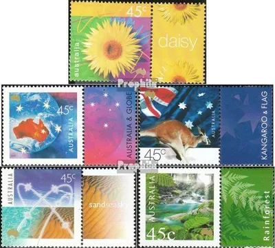Produktbild von Briefmarken Australien 2000 Mi 1919Zf-1923Zf mit Zierfeld (kompl.Ausg.) postfrisch Natur