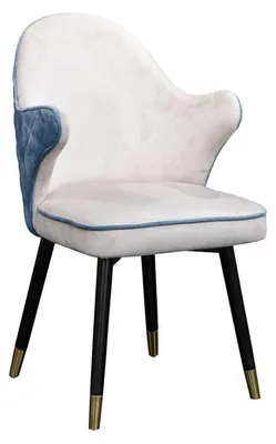 Produktbild von Stuhl 1x Ess Zimmer Polster Sessel Fernseh Lounge Club Textil Sitz Leder Stuhl
