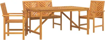 Immagine prodotto di Set da Pranzo per Giardino 4 pcs Marrone