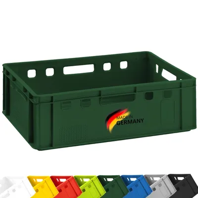 Image de Caisse à viande E2 Caisse de boucherie 60x40x20cm apte au contact alimentaire, robuste, empilable - Caisse de stockage universelle Eurobox d'Allemagne