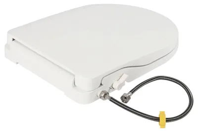 Immagine prodotto di Copriwater per bidet - Non elettrico - Chiusura ammortizzata - Doppi ugelli autopulenti - Getto d'acqua naturale - Bianco