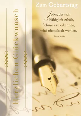 Produktbild von Geburtstag  Glückwunschkarte im Format 115x17cm mit Umschlag