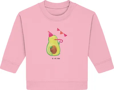 Produktbild von Mr. & Mrs. Panda Organic Baby Pullover Avocado Party 24. - 36. Monat - Baumwolle Pink - Geschenk, Avocados, Happy Birthday, Bullover, Geburtstag, Feier