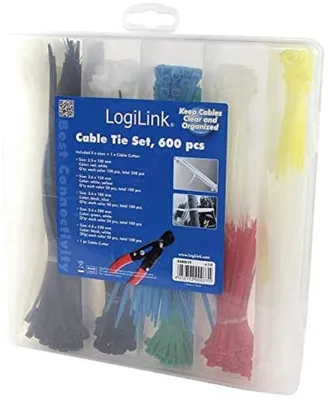 Produktbild von LogiLink KAB0019, Nylon, Schwarz, Blau, Grün, Rot, Weiß, 230 mm, 48 mm