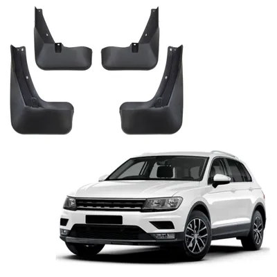 Image de Bavettes Garde-Boue Jeu De 4 Pcs Pour Volkswagen Tiguan Allspace 2016-2024 4pcs, Lavable, Facile é Assembler, Durable, 2 Avant + 2 Arriére