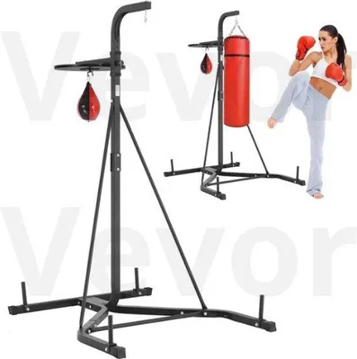 Produktbild von Famanu Boxsackständer Höhenverstellbar - Tragfähigkeit bis 181 kg - 2-in-1 Fitnessständer