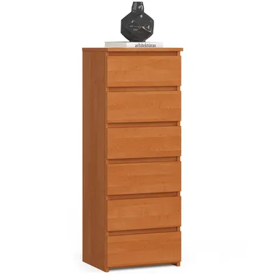 Produktbild von Kommode AKORD CL6 Erle 40 cm 6 Schubladen B40 x H109 x T35 cm