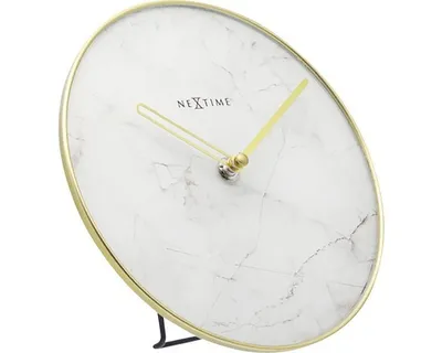 Image de NeXtime - 5222WI - Horloge Murale - 20cm - blanc - Marble