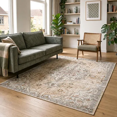 Zdjęcie produktu dla Volero - Dywan orientalny - Leyla Medallion Taupe - 200x290 cm