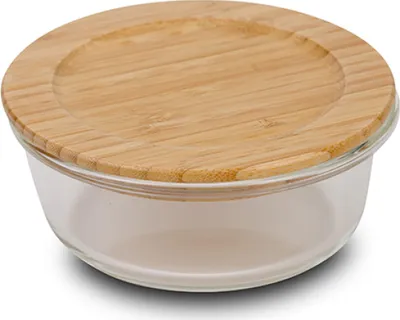 Immagine prodotto di Contenitore in vetro con coperchio in bambù - conservazione, lavastoviglie, microonde