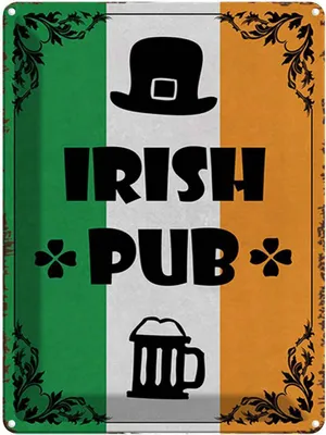 Produktbild von vianmo Blechschild 40x30 cm Irish Pub Bier Alkohol