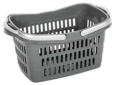 Immagine prodotto di RIVAL Einkaufskorb mit 2 Griffen 48x28,5x23,5 cm grau 10 Stück Verkaufseinheit 112114 4004617371009