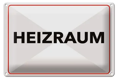 Produktbild von Blechschild Hinweis 20x30 cm Heizraum Schild