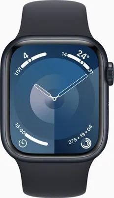 Produktbild von Apple Watch 9 GPS 41mm Alu Mitternacht Sportarmband S/M