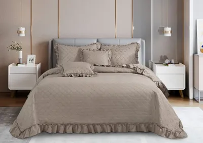 Produktbild von Tagesdecke 240*260 Ruffy Taupe
