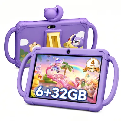 Zdjęcie produktu dla Blackview Tab 3 Kids Tablet 7", 4 GB RAM + 32 GB ROM, Android 13 Tablet dla dzieci z podstawką i etui, bateria 3280 mAh, ochrona oczu, różowy