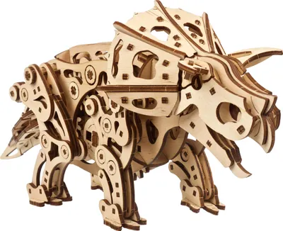 Obrázok produktu pre Ugears 3D drevené mechanické puzzle Triceratops