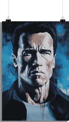 Zdjęcie produktu dla Plakat filmowy - Plakat Arnold Schwarzenegger - Plakat Terminator - 61x91cm - Idealny do oprawienia w ramę