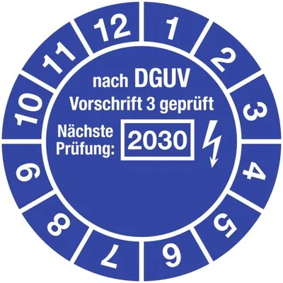 Produktbild von Dreifke® Prüfplakette nach DGUV Vorschrift 3 , Nächste Prüfung, 2030, ...