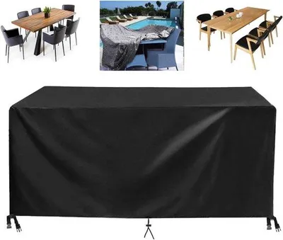 Immagine prodotto di Coperture per mobili da giardino - Tessuto Oxford resistente alle intemperie - 490x230x78 cm - Nero