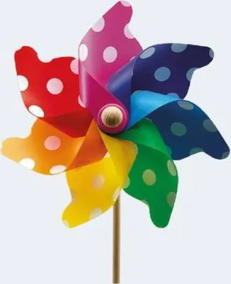 Produktbild von Bunte Windmühle mit Punkten