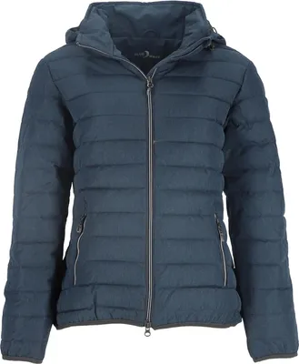 Produktbild von Blue Wave Damen Steppjacke Nina mit abnehmbarer Kapuze - Gesteppte Jacke in Melange-Optik in Blue Nights Größe 36