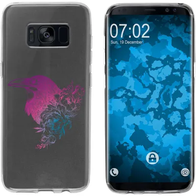 Produktbild von PhoneNatic Case kompatibel mit Samsung Galaxy S8 Silikon-Hülle Floral Rabe M4-6