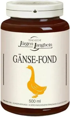 A jar of goose stock.