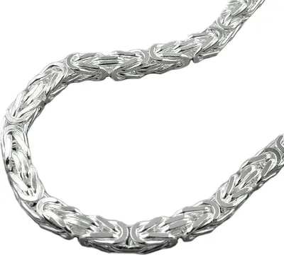 Produktbild von Armband 5mm Königskette vierkant glänzend Silber 925 21cm