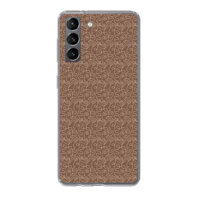 Produktbild von MuchoWow® Handyhülle Schutzhülle Hülle für Samsung Galaxy S21 Gesicht - Muster - Abstrakt Silikon Softcase Handy Hülle - Softcase