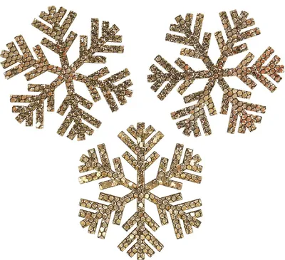 Produktbild von Goldene Schneeflocke Weihnachtsdeko Ø4cm 48 Stück - Festliche Streudeko und Eyecatcher